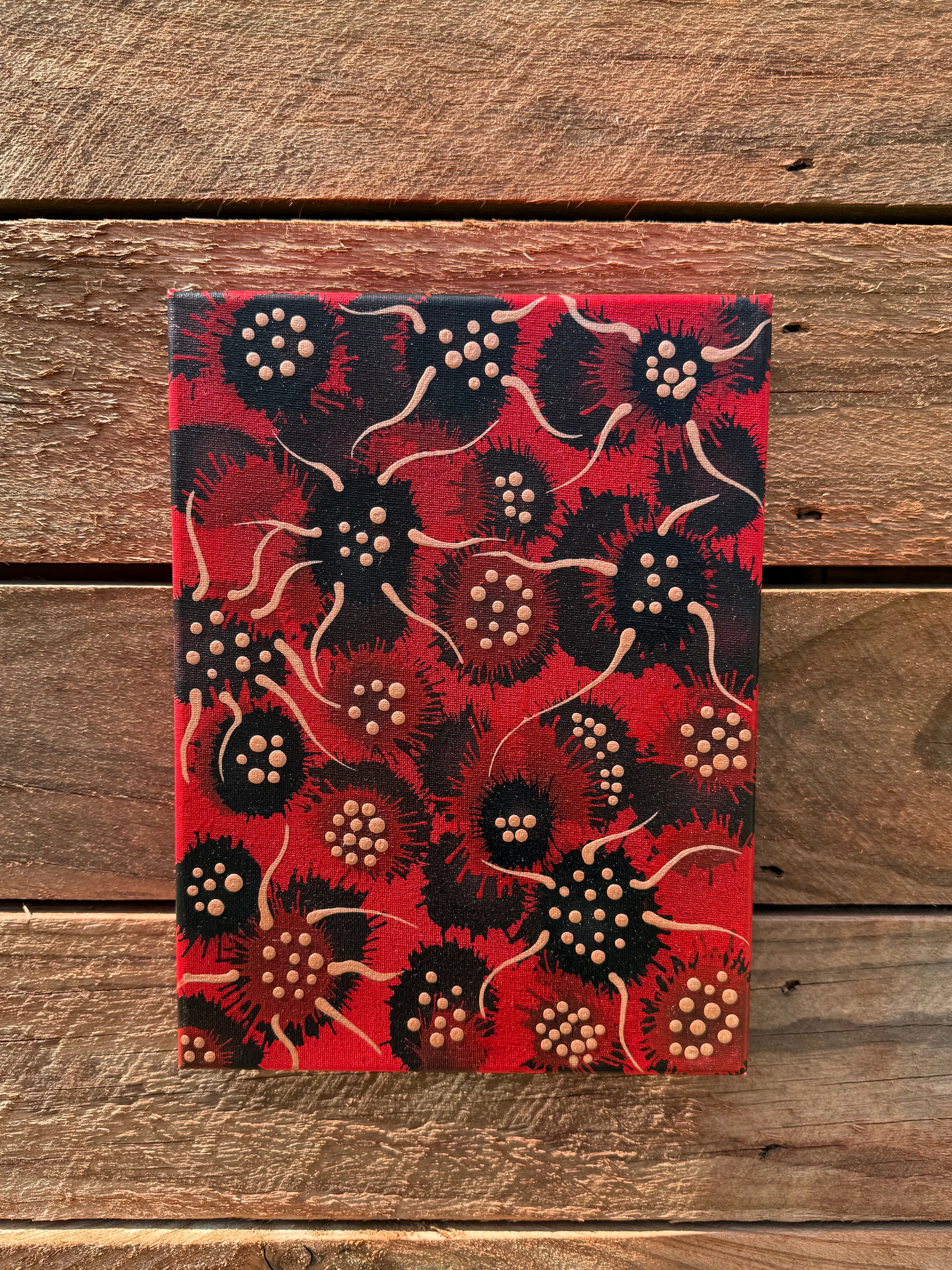 Blistered Red - Original Canvas Artwork - 9x14